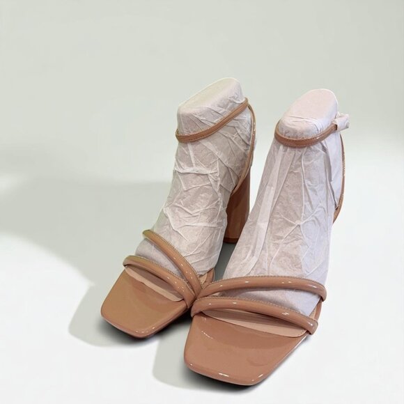 NIB Sam Edelman Kia Block Heel Sandal Rosa Blush Patent - Picture 11 of 11